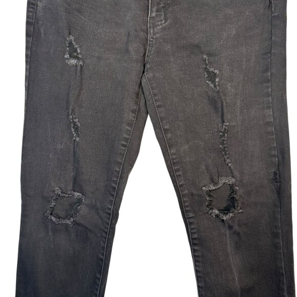 Black Label by C'est Toi Black Distressed Skinny Jeans Pants Goth Punk Emo Sz 11 - Picture 3 of 8